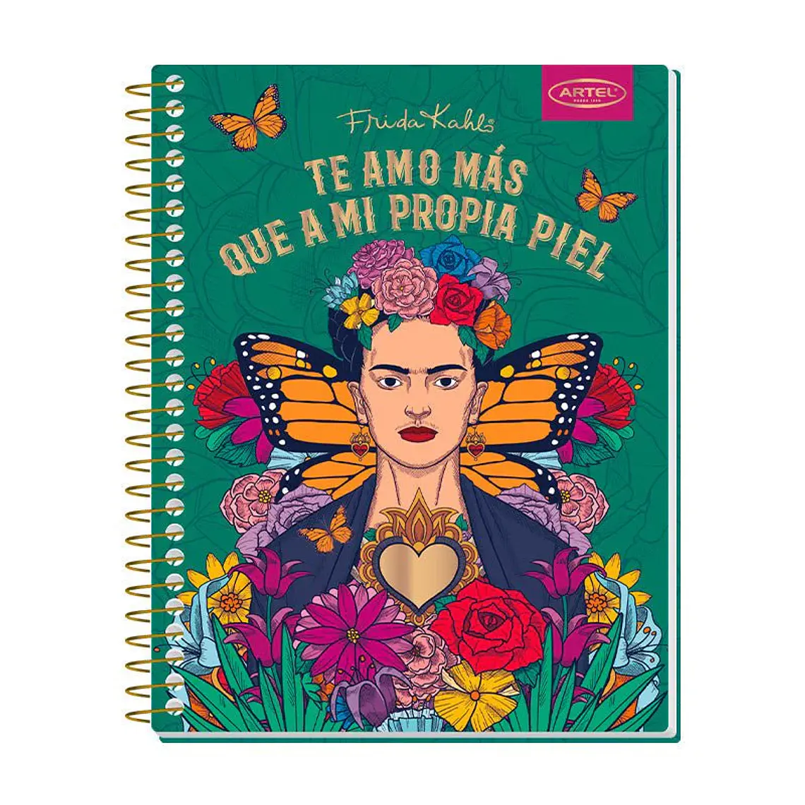 Cuaderno Frida Khalo Te amo más que a mi propia piel  1