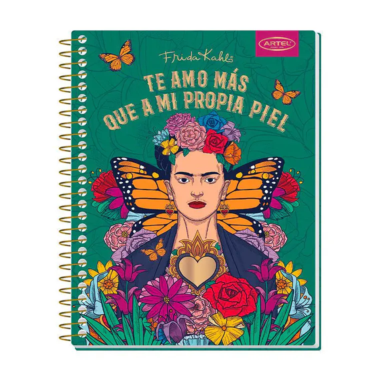 Cuaderno Frida Khalo Te amo más que a mi propia piel  1