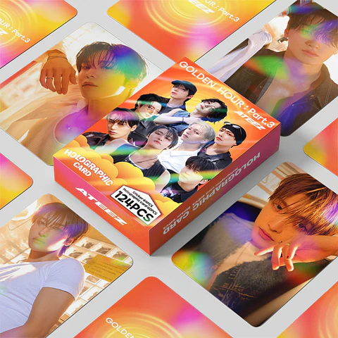 Holographic card ATEEZ Golden Hour: Part 3 124 PCS