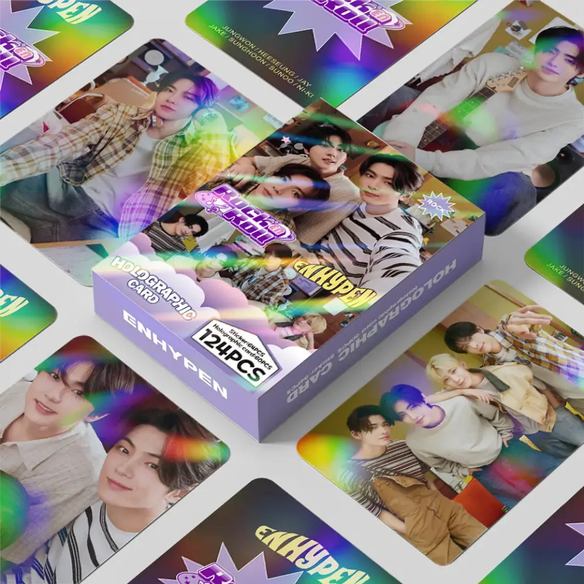 Holographic card Enhypen Rock en Roll 124 PCS 1