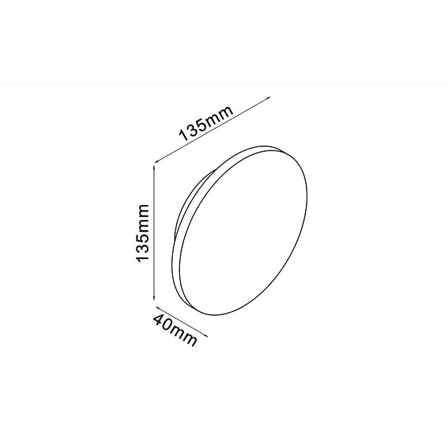 APLIQUE SOBREPUESTO CIRCULAR MURO 6W 