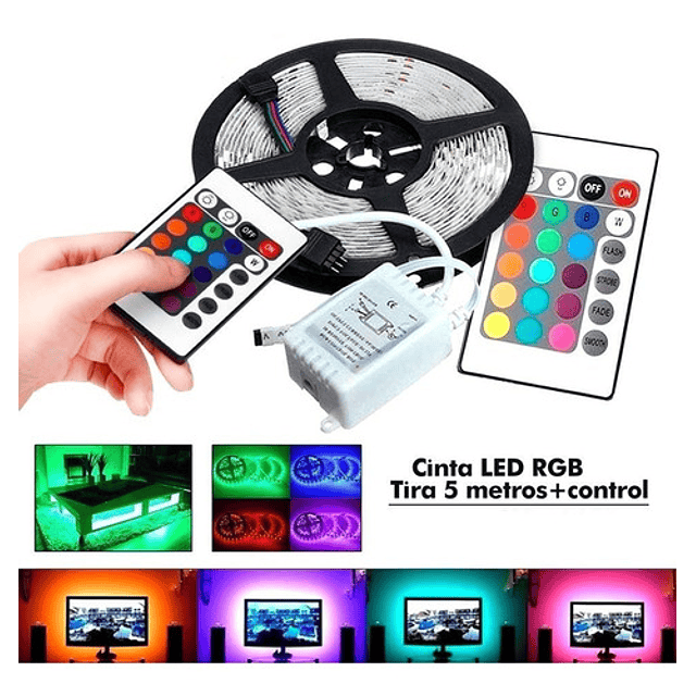 KIT CINTA LED RGB SMD 5050 IP65  