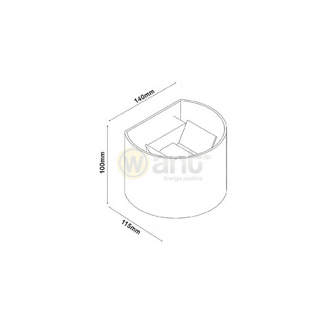 APLIQUE SOBREPUESTO 6W BLANCO 