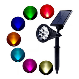 FOCO ESTACA LED SOLAR 7W RGB