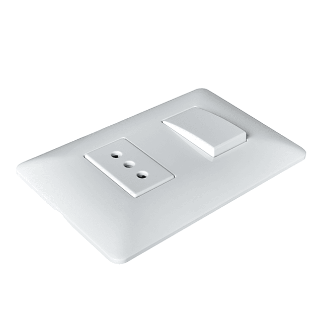 Enchufe simple blanco con interruptor 9/12 10A 250V Stanford