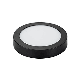 PANEL LED SOBREPUESTO CIRCULAR 12W NEGRO 