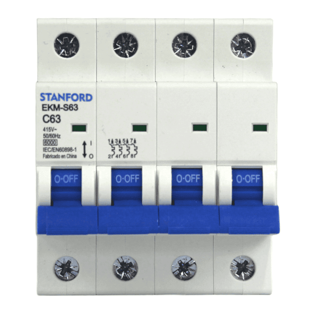 Interruptor automático 4x63A 6KA Curva C Stanford