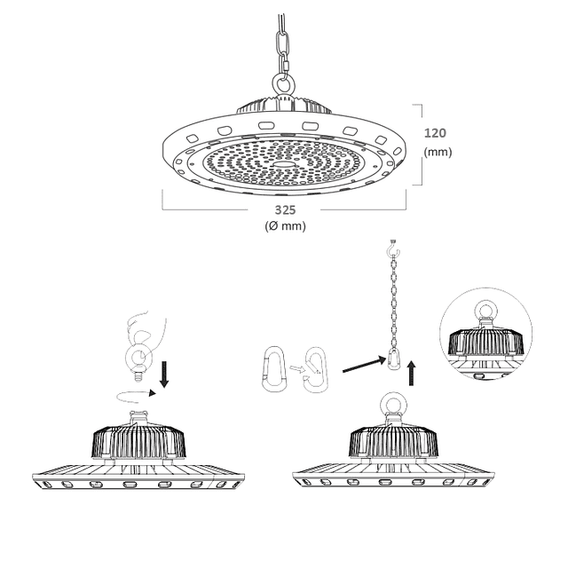 CAMPANA LED UFO ECO JZN 200W