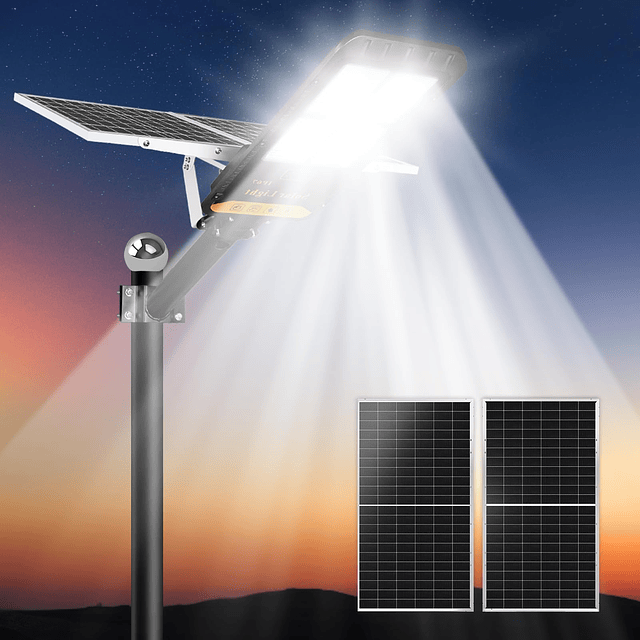 LUMINARIA LED SOLAR CON PANEL 200W