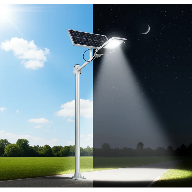 LUMINARIA LED SOLAR CON PANEL 200W