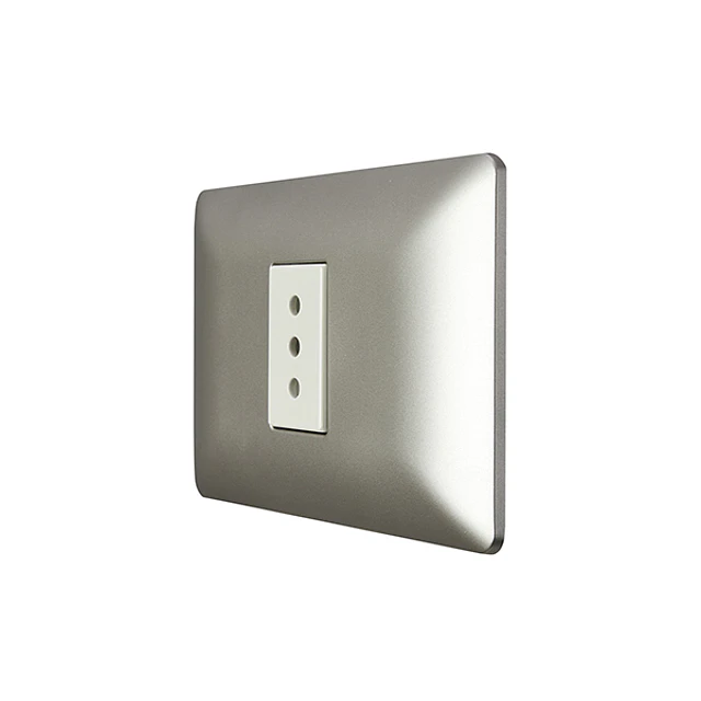 Pack 5 unidades enchufe simple champagne 10a 250v Stanford 