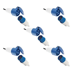 Pack 5 Enchufe industrial Hembra Volante + enchufe industrial Macho Volante 16A 2P+T 220V