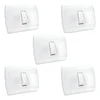Pack 5 Interruptor simple blanco 9/12 10A 250V Stanford
