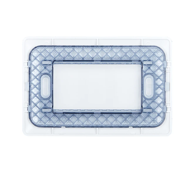 Pack 10 placa ciega blanca con soporte Stanford