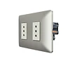 Pack 5 enchufe doble champagne 10a 250v Stanford