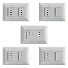 Pack 5 enchufe doble blanco 10a 250v Stanford