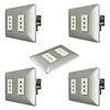 Pack 5 enchufe doble champagne 10a 250v Stanford