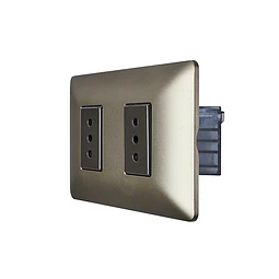 Pack 5 enchufe doble café 10a 250v Stanford