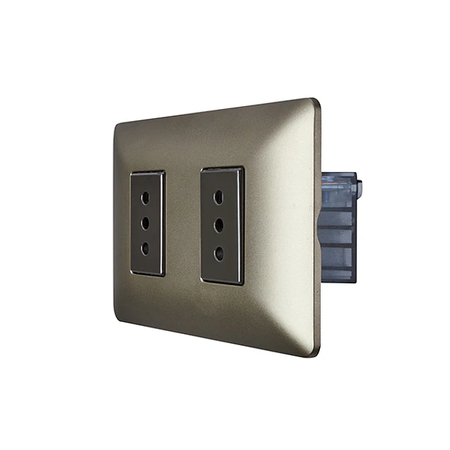 Pack 5 enchufe doble café 10a 250v Stanford