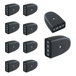 Pack 10 enchufe hembra volante negro 2p+t 10a 250v Stanford