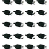 Pack 20 enchufe macho volante negro 2p+t 10a 250v Lexo