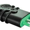 Pack 10 enchufe macho volante 10A pesado negro Fanton 2p+t 250v 