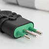 Pack 10 enchufe macho volante 10A pesado negro Fanton 2p+t 250v 