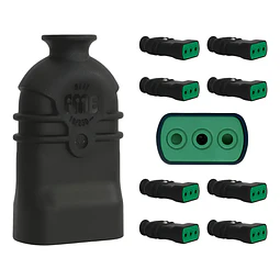 Pack 10 enchufe Hembra 10A volante Fanton 2P+T 250V