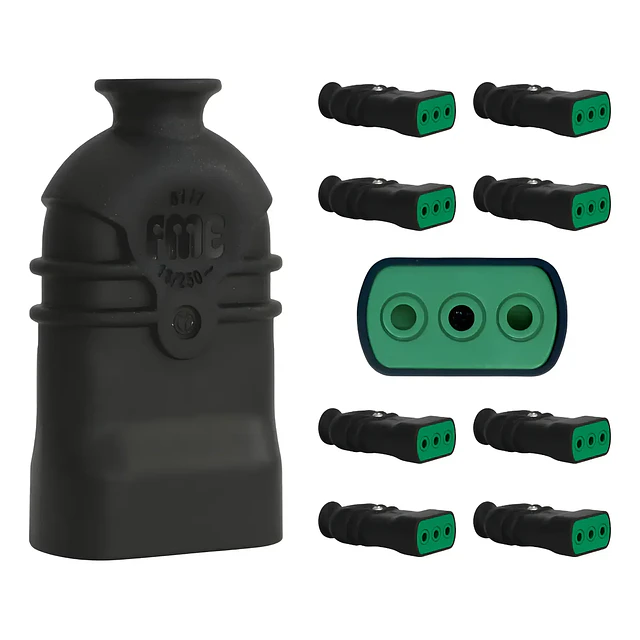 Pack 10 enchufe Hembra 10A volante Fanton 2P+T 250V