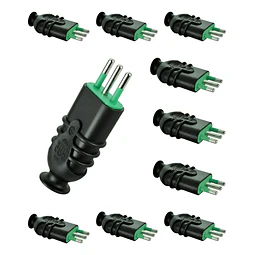 PACK 10 ENCHUFE MACHO 16A VOLANTE FANTON 2P+T 250V