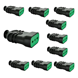PACK 10 ENCHUFE HEMBRA 16A FANTON 2P+T 250V 