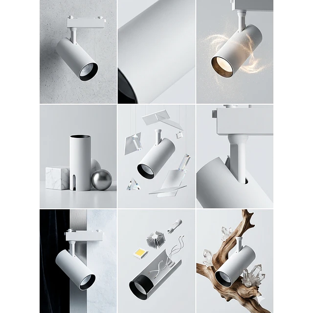 FOCO RIEL TRIFASICO BLANCO 35W DIMEABLE CCT SEC