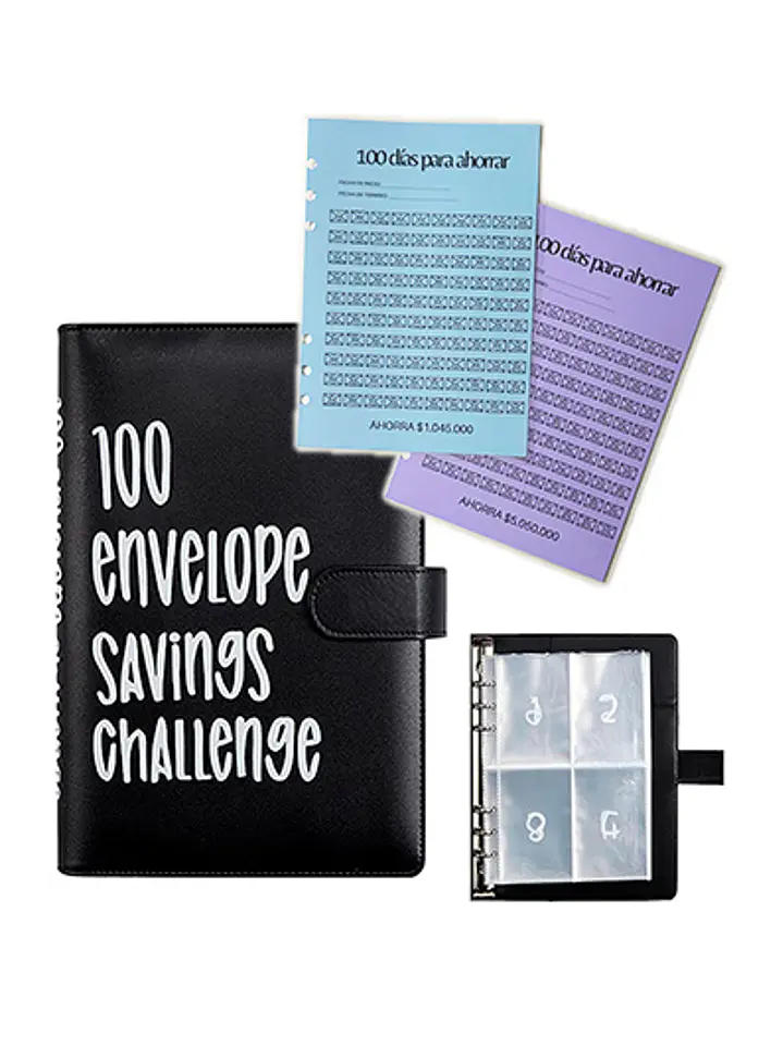 Carpeta con 100 sobres para ahorrar 3
