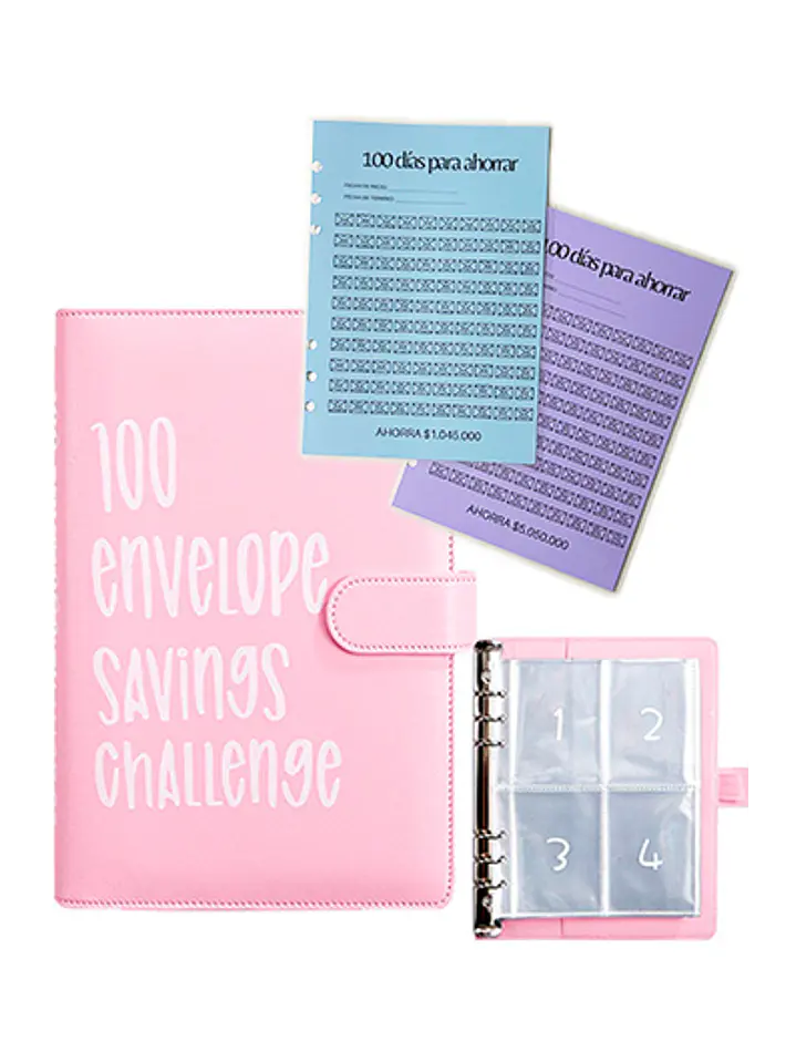 Carpeta con 100 sobres para ahorrar 4