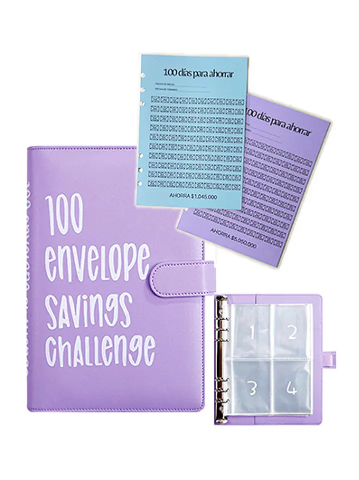 Carpeta con 100 sobres para ahorrar 5