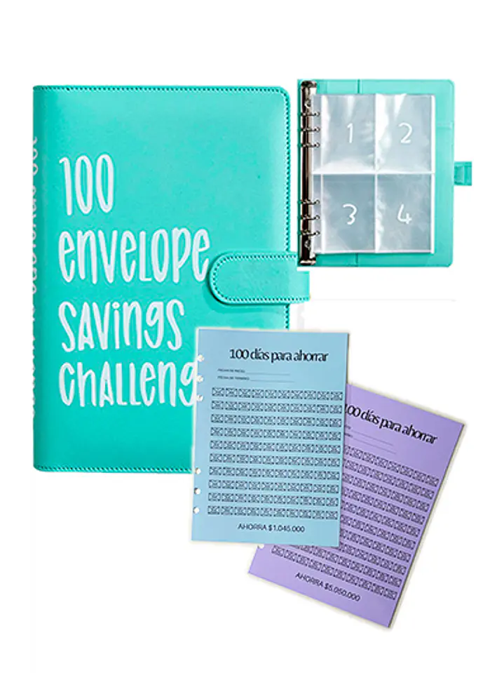 Carpeta con 100 sobres para ahorrar 6
