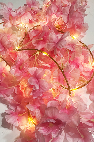 Flores con luces