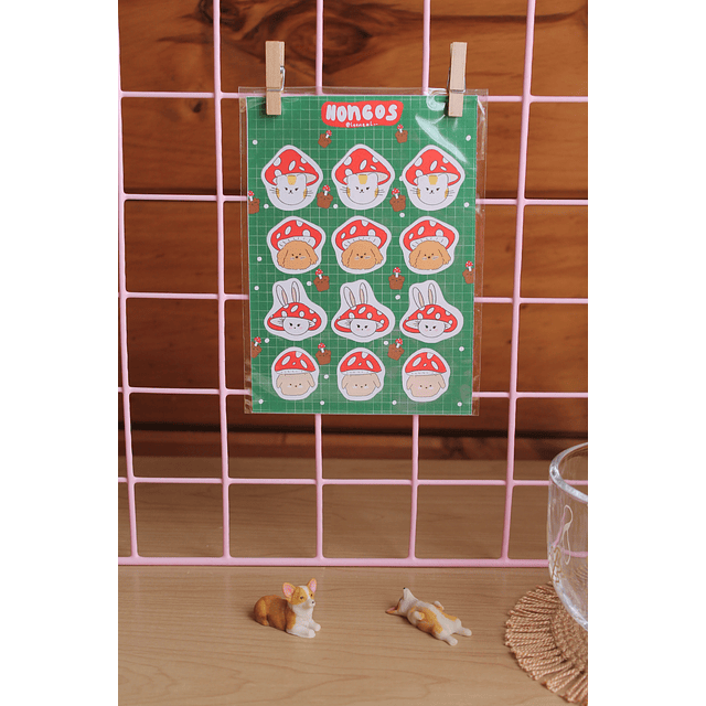 Set Stickers Honguitos