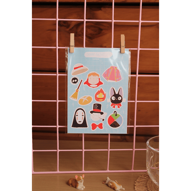 Set Stickers Ghibli Azul 