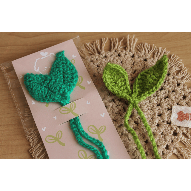 Brote de crochet para audifonos o marcapaginas