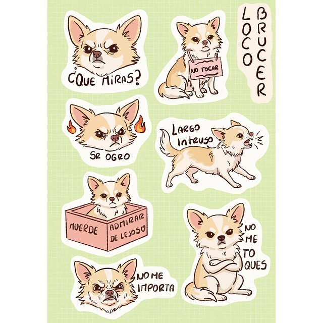 Set Stickers Perro Brucer