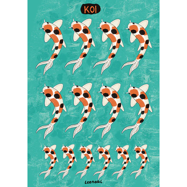 Set de Stickers Koi
