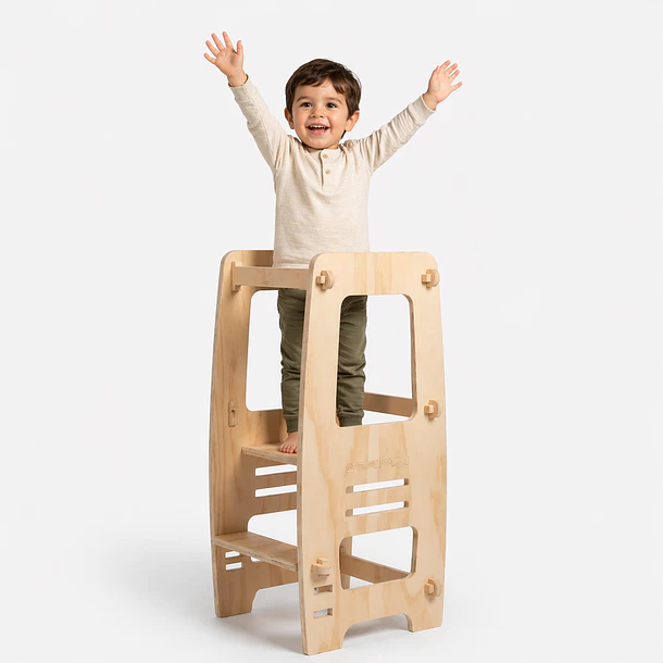 Torre de Aprendizaje Montessori de Madera para Niños 4