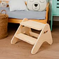 Escalera 2 en 1 Montessori de Madera para Niños (Escalón + Banquito) - Miniatura 1