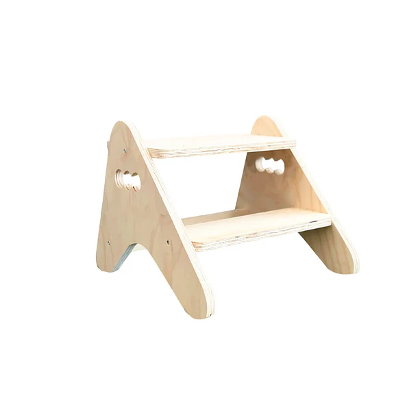 Escalera 2 en 1 Montessori de Madera para Niños (Escalón + Banquito) 3