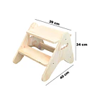 Escalera 2 en 1 Montessori de Madera para Niños (Escalón + Banquito) 4