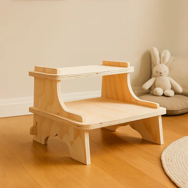 Escalón de Aprendizaje Montessori de Madera para Niños 1