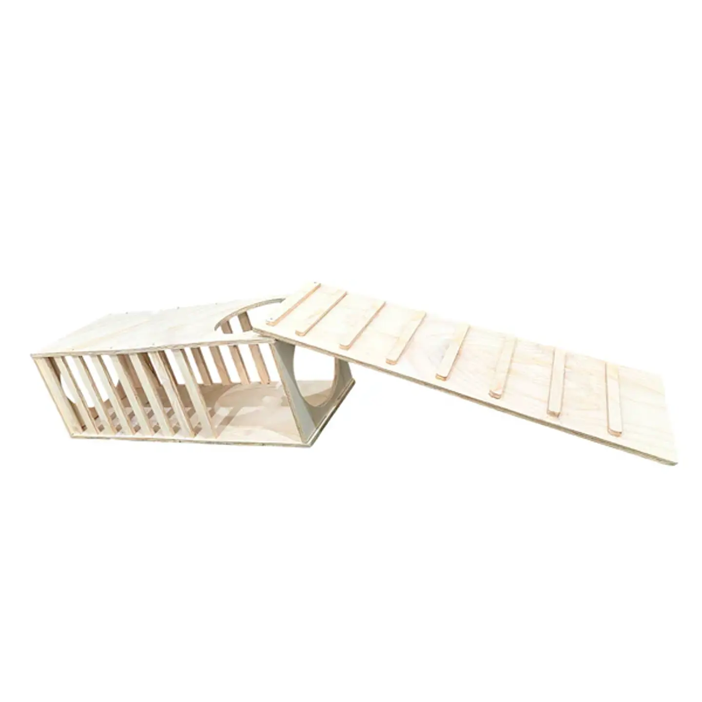 Túnel Montessori de Madera con Rampa Desmontable 4