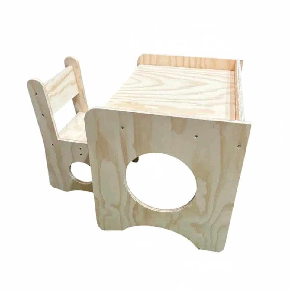 Escritorio Montessori de Madera para Niños con Silla 3