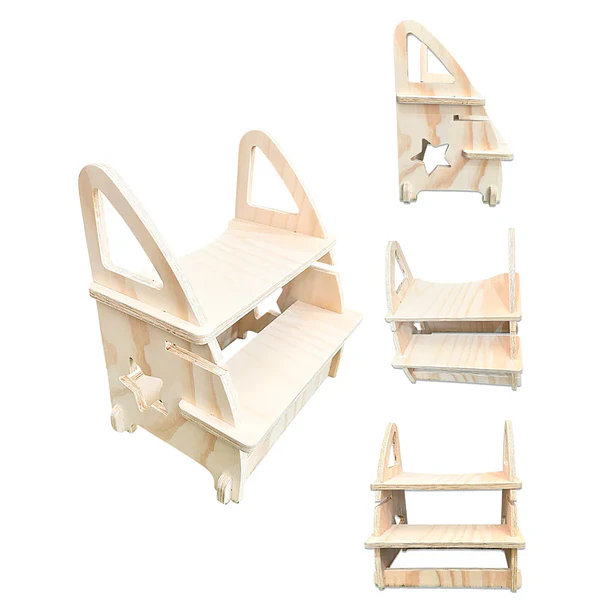 Banquito/Piso de Altura Montessori de Madera para Niños 3